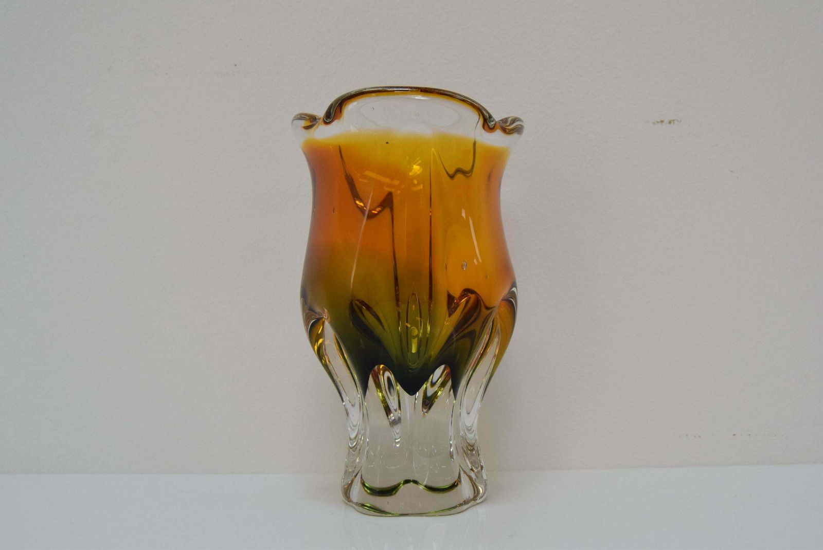 Art Glass Vase By Josef Hospodka For Glasswork Chribska, 1960's. photo Home Decor