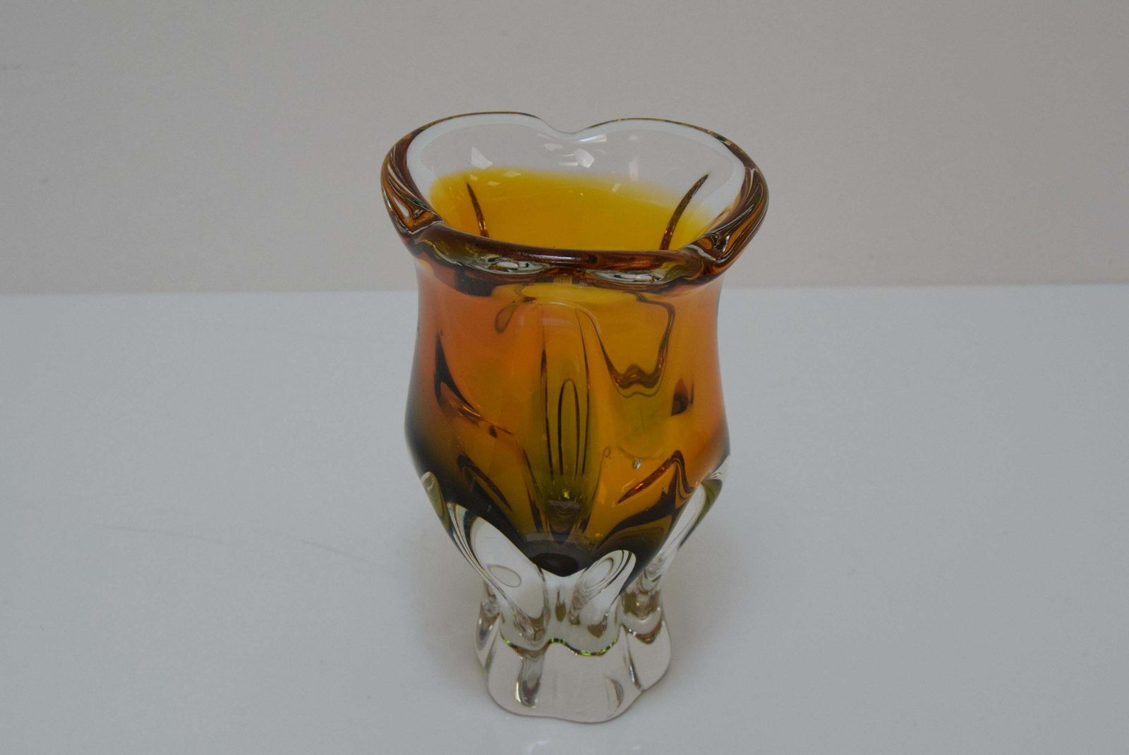 Art Glass Vase By Josef Hospodka For Glasswork Chribska, 1960's. photo 266.0