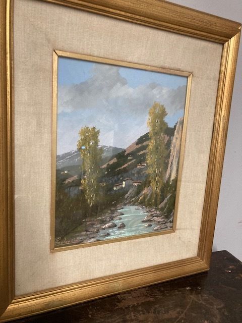 Landscape Oil Painting Giacomo Delcroix Florence 50s