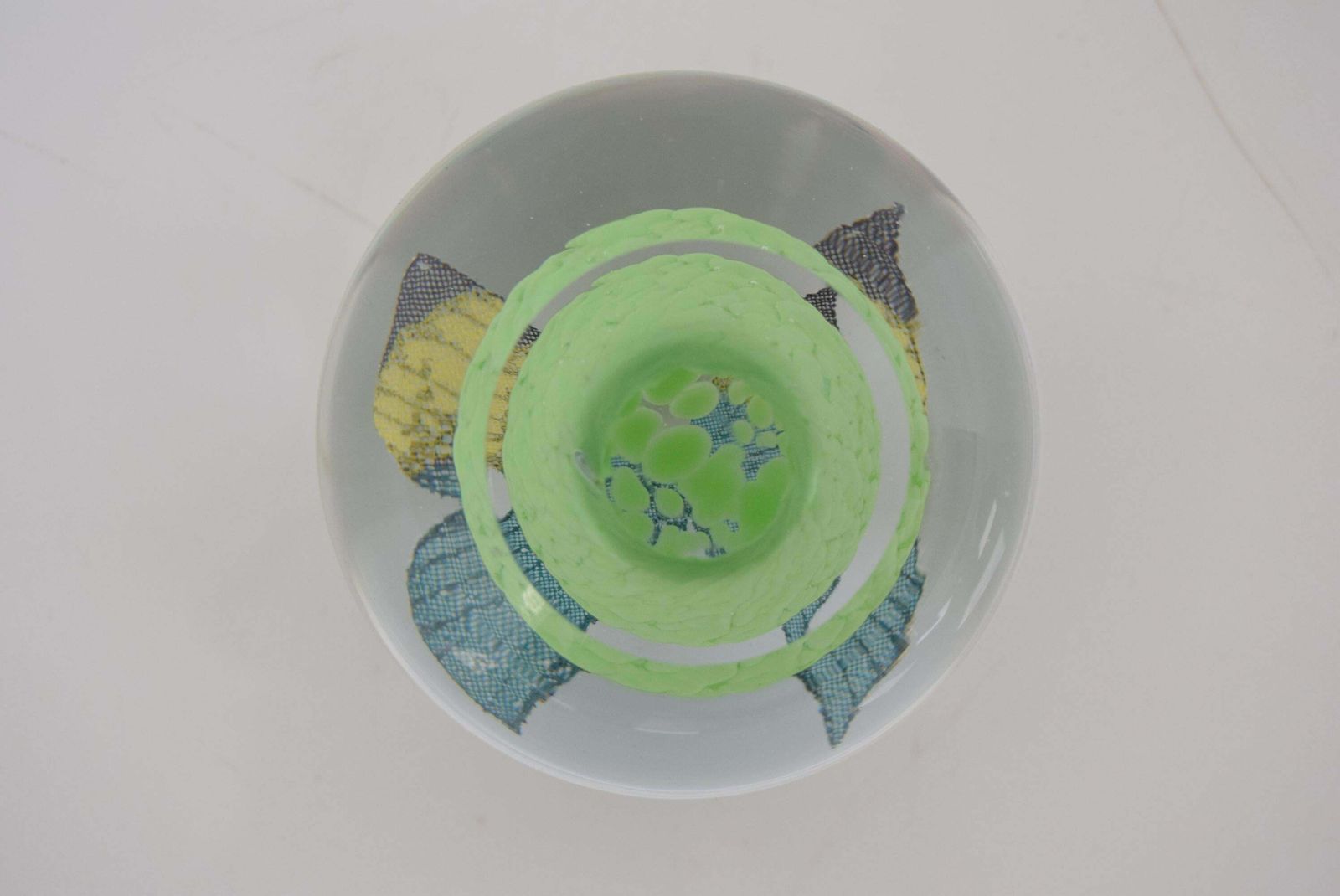photo for sale Art Glass Paperweight, Glasswork Novy Bor, 1950's.