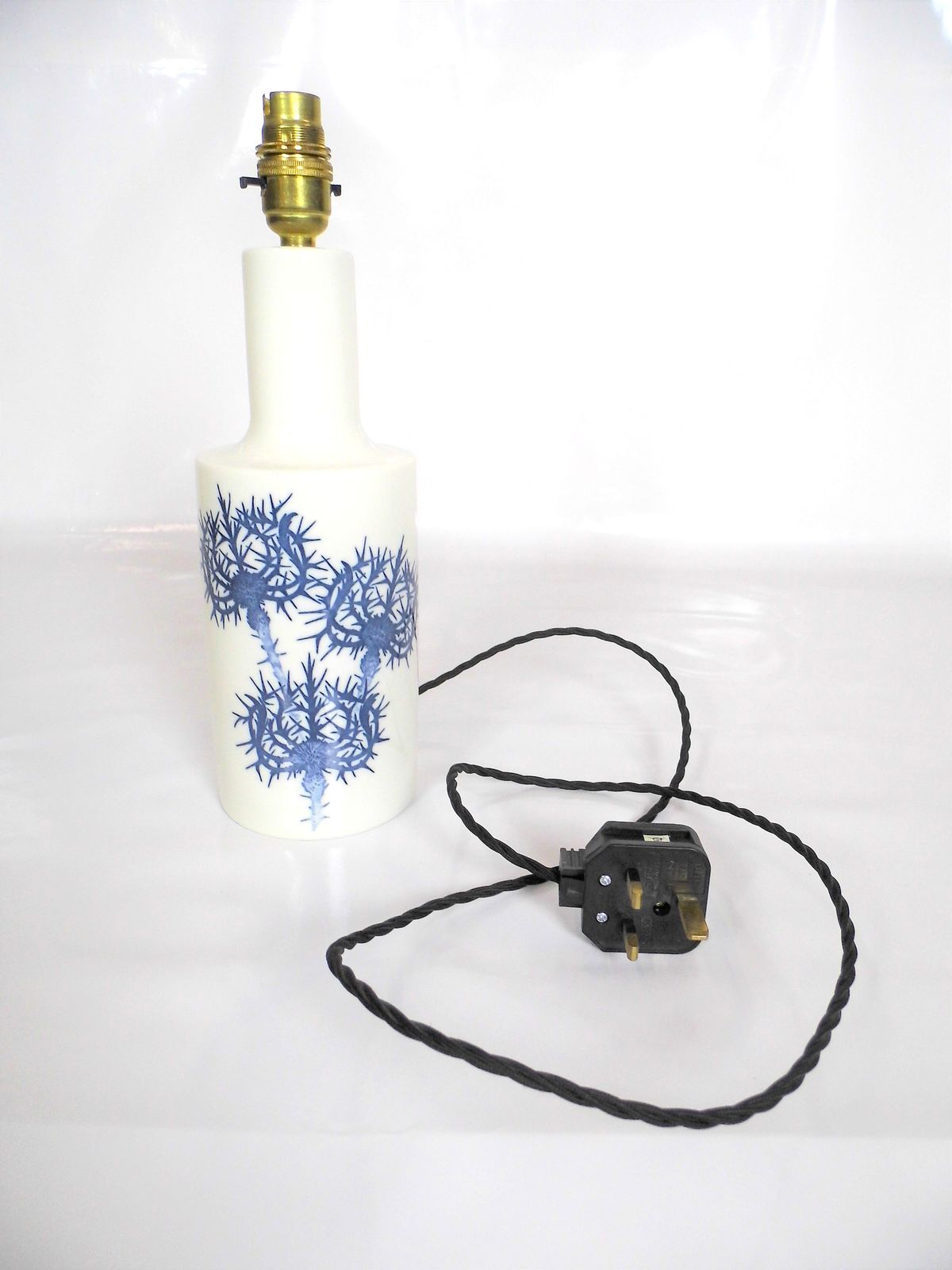 Vintage Retro Danish Royal Copenhagen Fog Morup Thistle 1960s Table Lamp Light photo vinterior