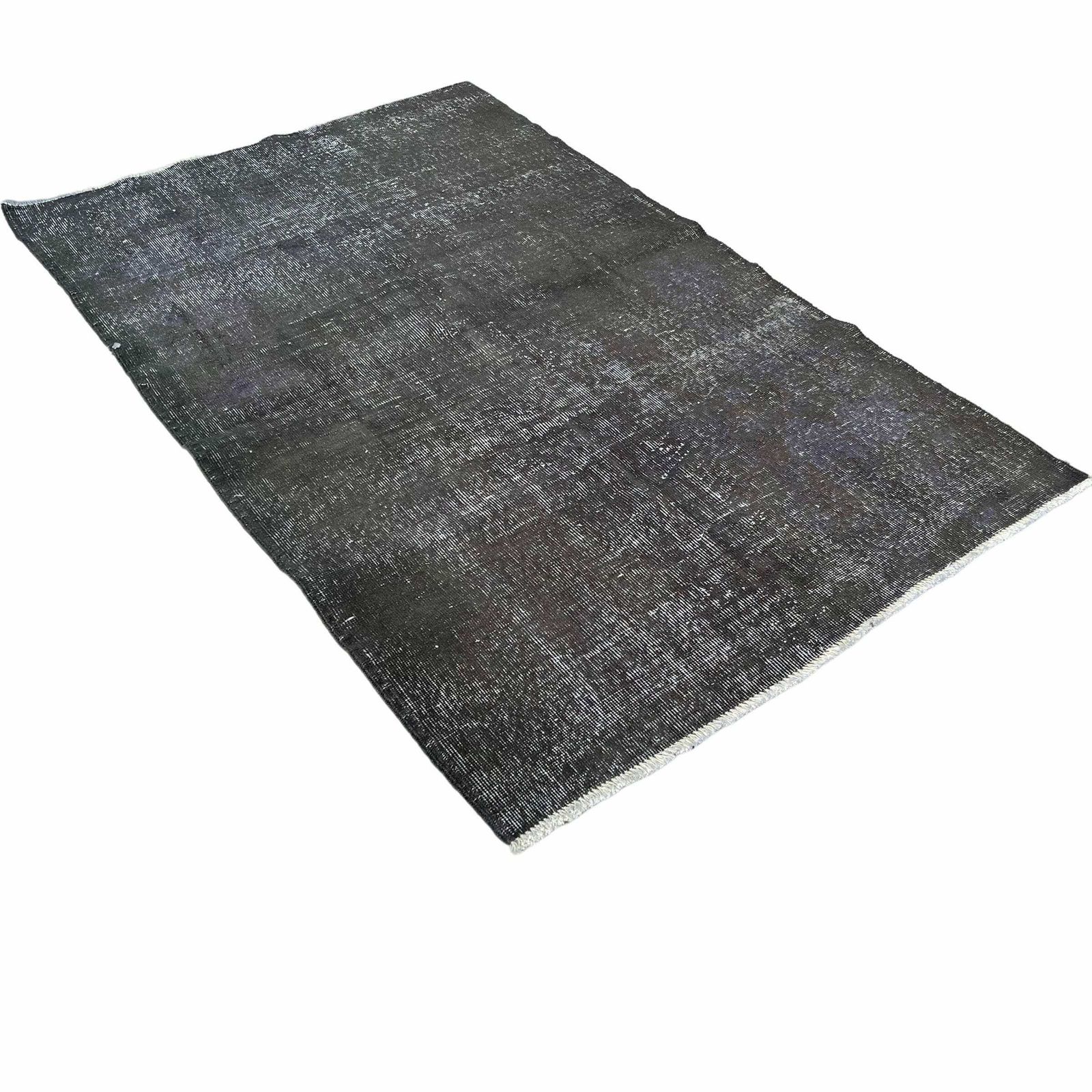 Vintage Distressed Turkish Rug , Over Dyed Grey, 200 X 120 Cm photo furniture