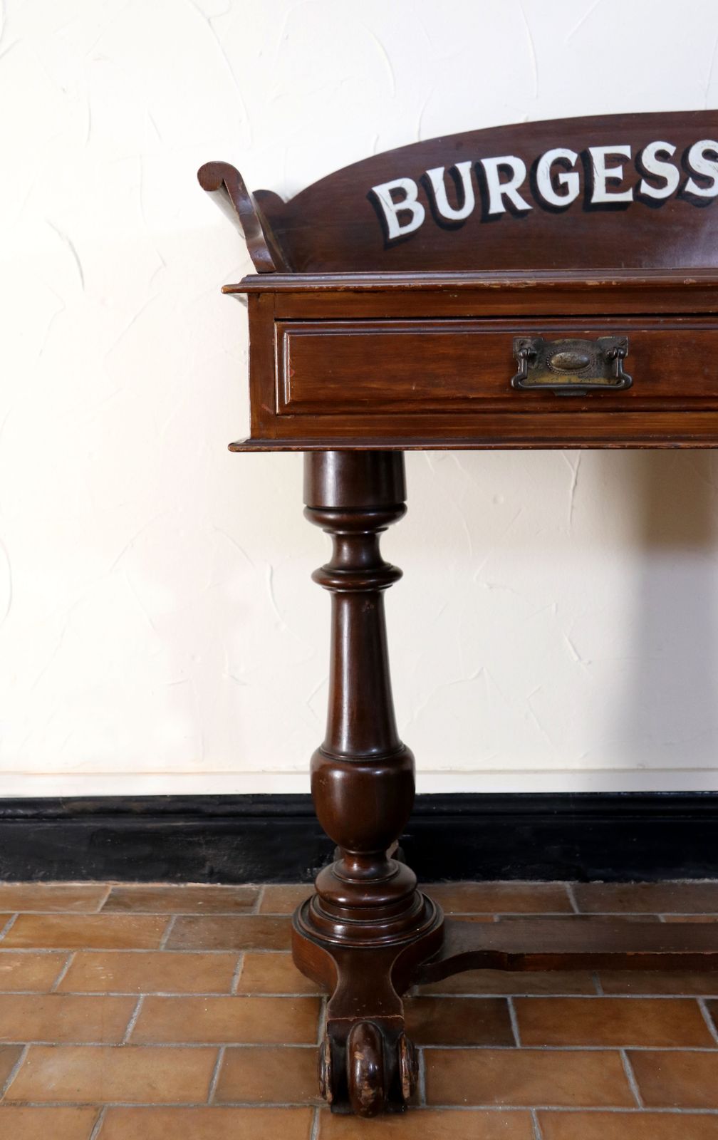 A Lovely Late Victorian Mahogany Galleried Side Table. photo Furniture