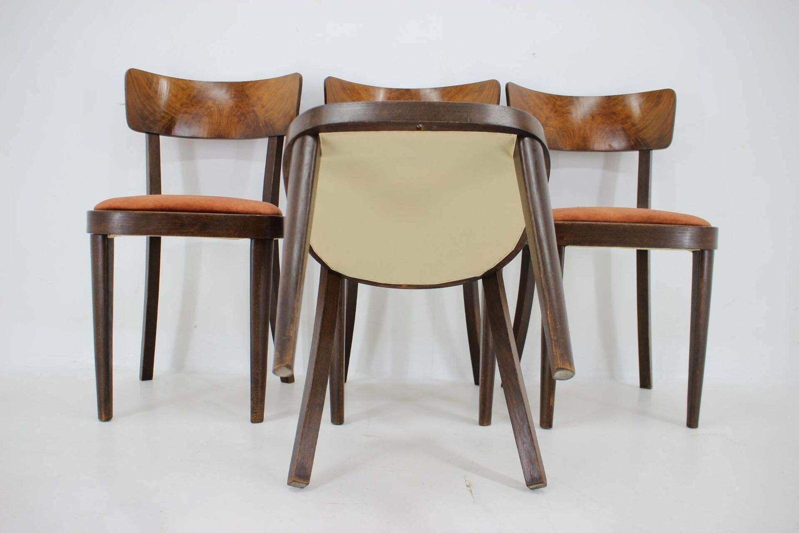1003.0 1940s Set Of Four Dining Chairs, Czechoslovakia photo