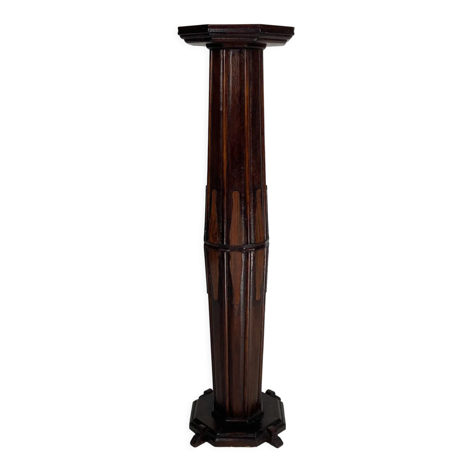 Dutch Art Deco Amsterdam School Pedestal Or Plant Stand, 1920s
