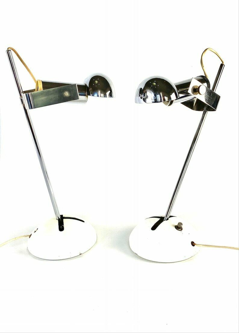 Robert Sonneman, Pair Of T395 Table Lamp For Luci Milan, 1972 photo 637.0