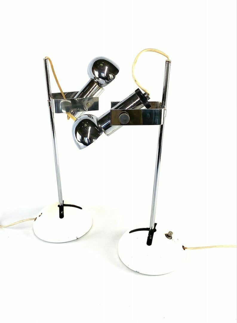 photo for sale Robert Sonneman, Pair Of T395 Table Lamp For Luci Milan, 1972