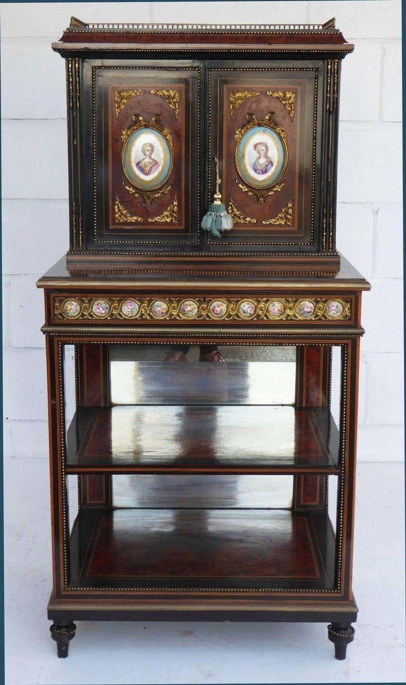 19th Century Ebony And Thuya Wood Bonheur Du Jour photo furniture