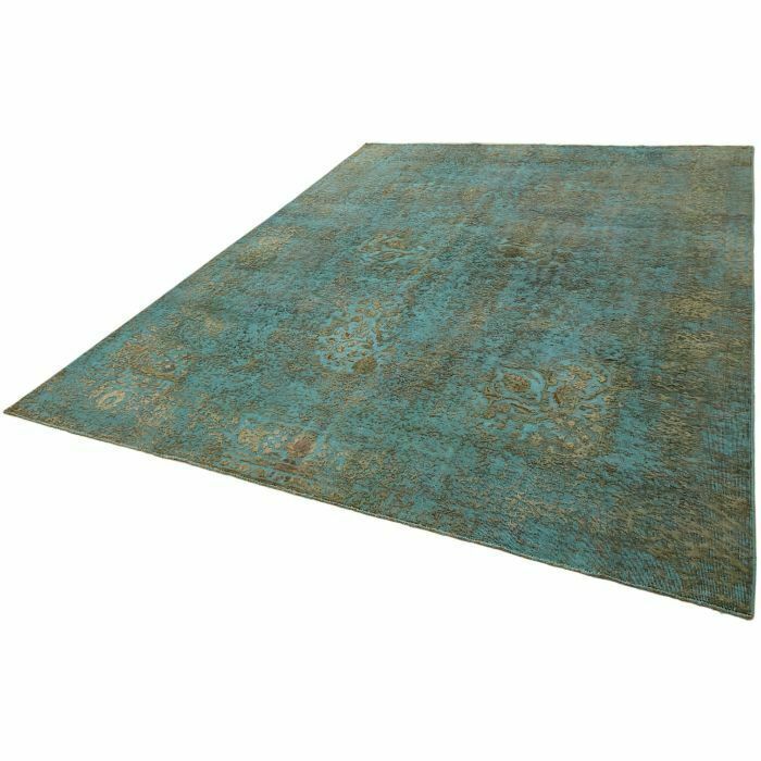 Handmade 330 X 245 Cm Turquoise Over Dyed Large Area Rug photo for sale