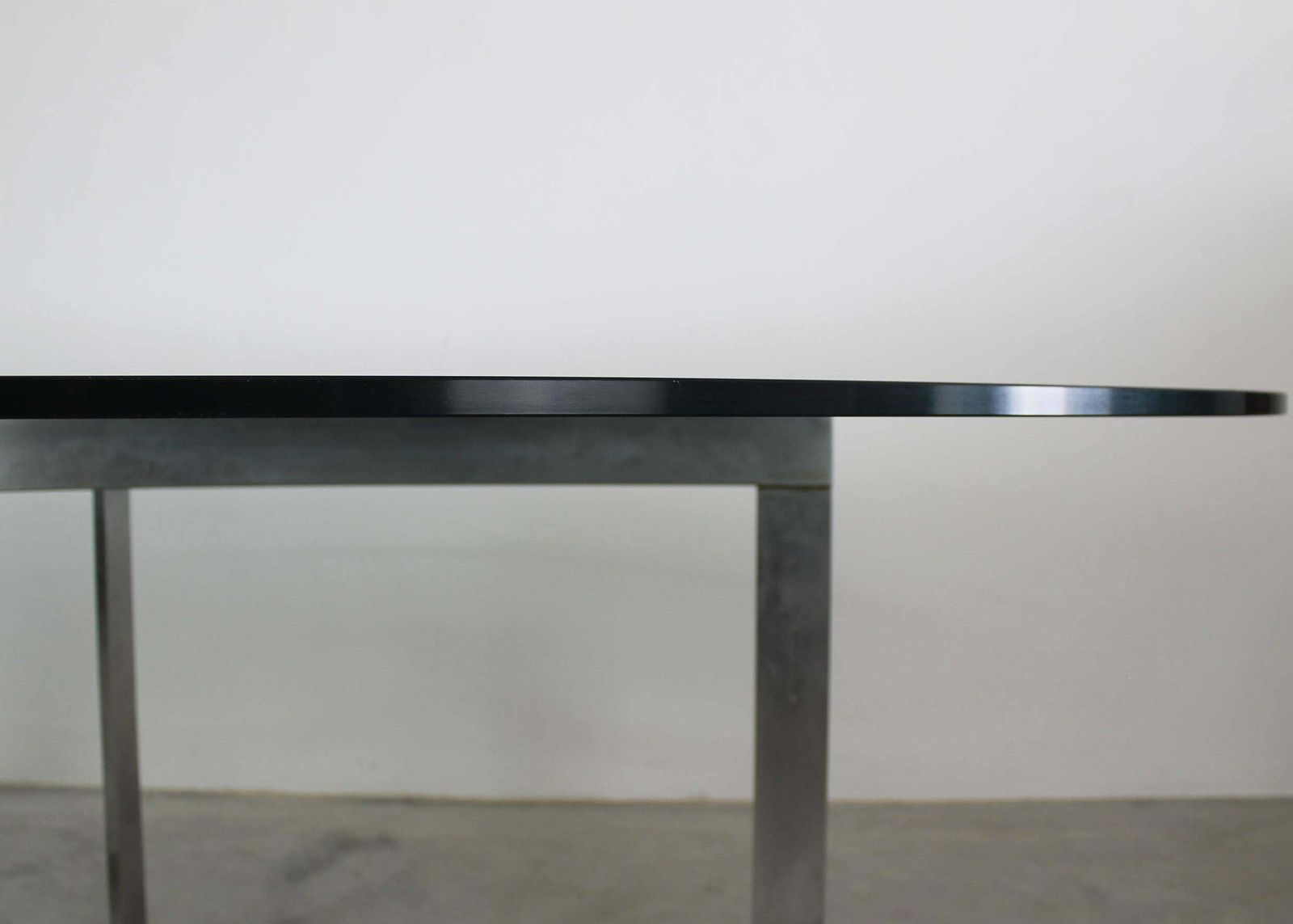 Vittorio Introini Oval Dining Table In Steel And Glass By Saporiti 1970s Italy photo Furniture