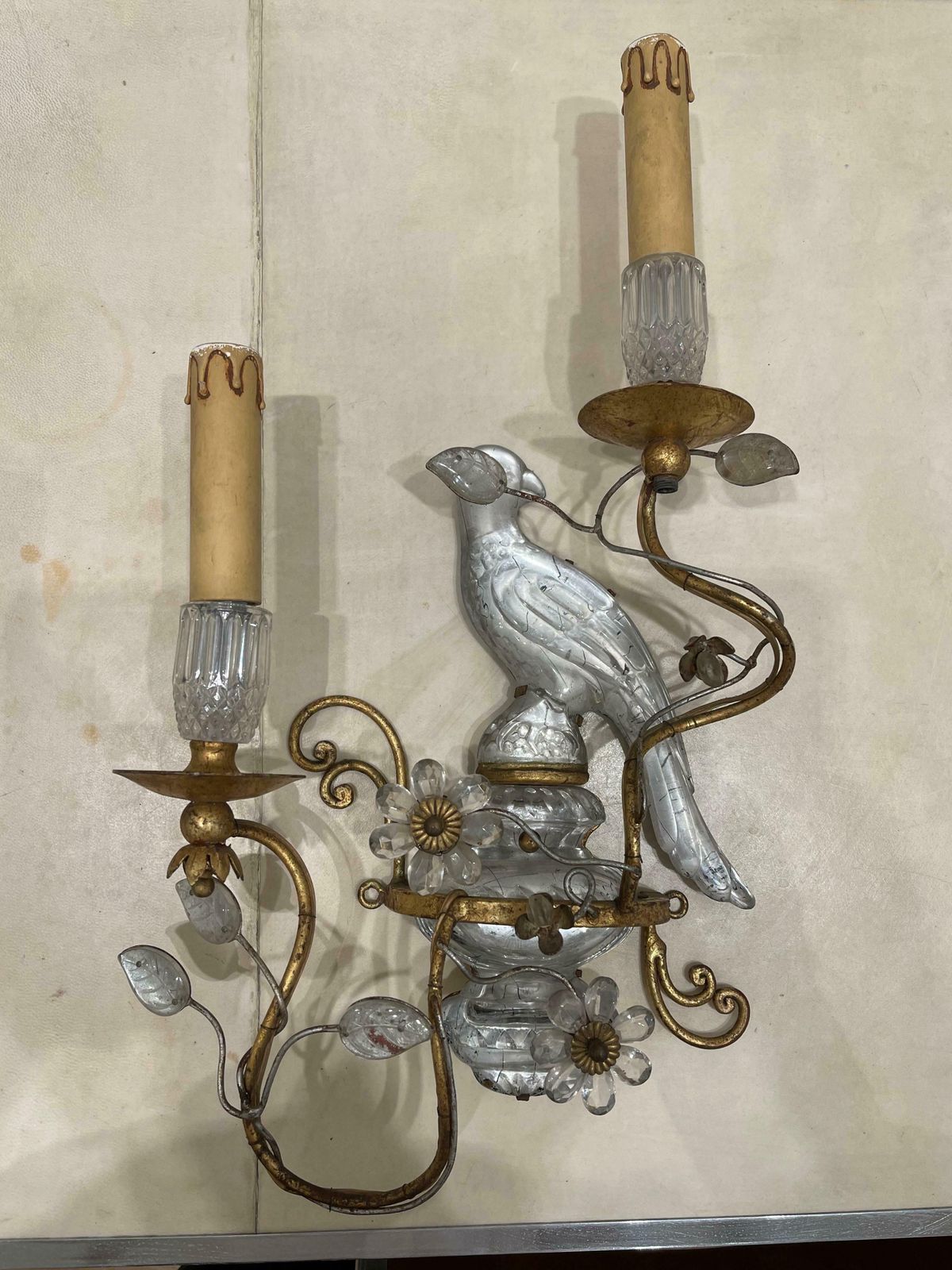 Stunning Pair Of Ancient Sconces By Maison Baguès, Art Déco, France photo furniture