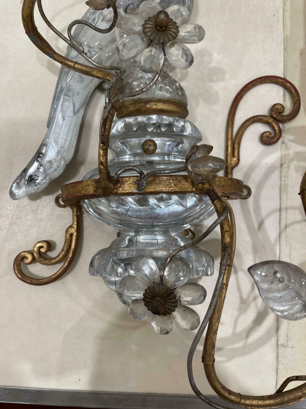 photo vinterior Stunning Pair Of Ancient Sconces By Maison Baguès, Art Déco, France