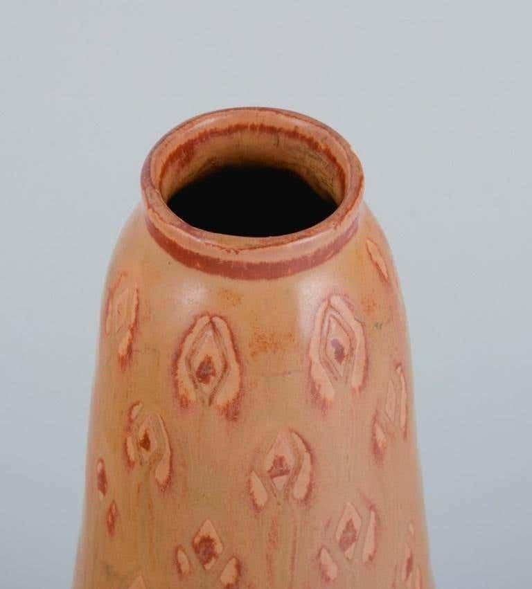 Carl Harry Ståhlane 1920 1990 For Rörstrand Vase In Light Brown Tones photo 456.0
