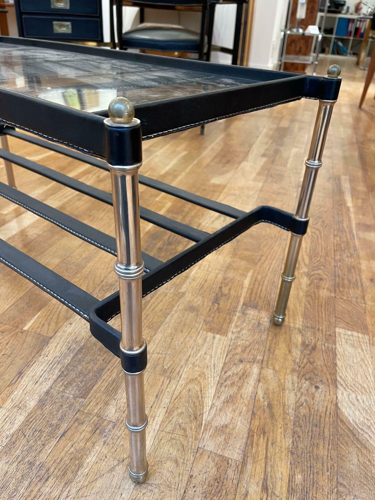 Beautiful Coffee Table By Jacques Adnet, France, Circa 1950 photo for sale