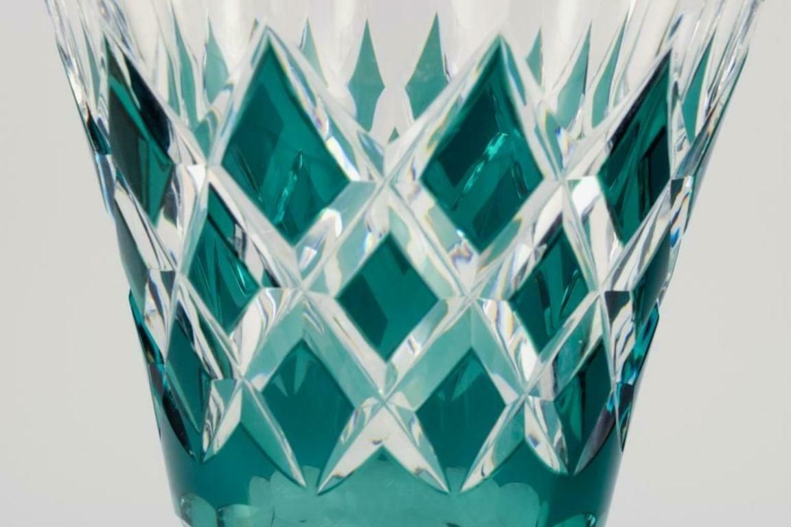 Val St. Lambert, Belgium, Large Art Deco Crystal Glass Vase. photo Home Decor