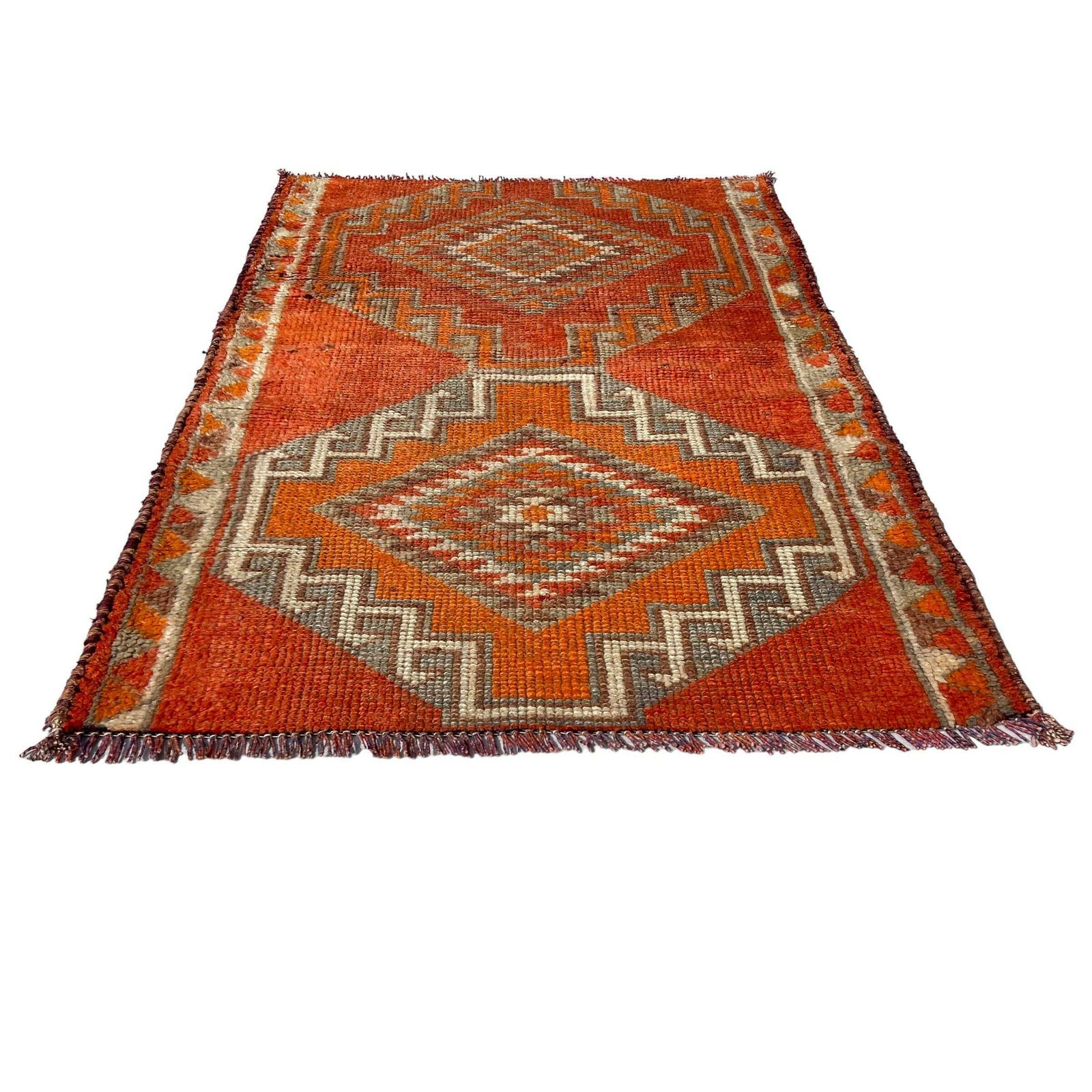 Traditional Vintage Kurdish Herki Rug , 140 X 92 Cm