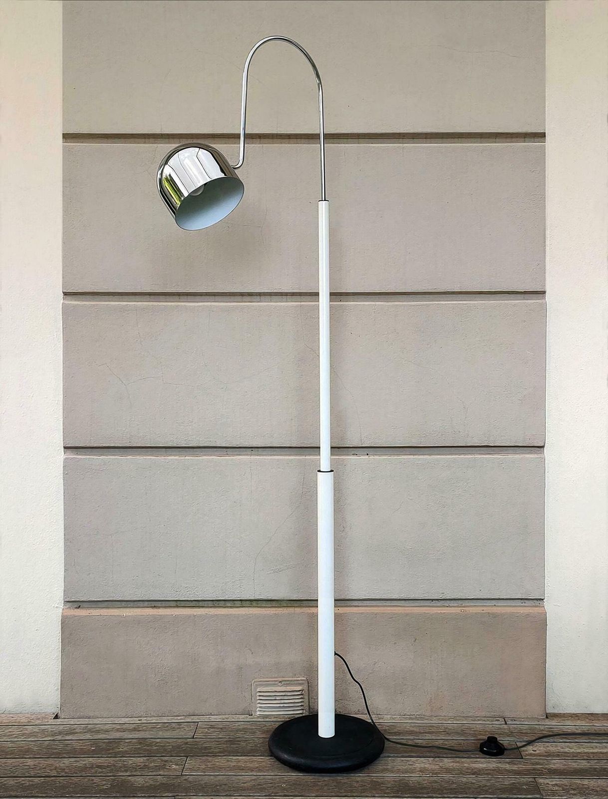 Danilo & Corrado Aroldi Bridge Floor Lamp In Metal By Stilnovo, 1970s, Italy photo furniture