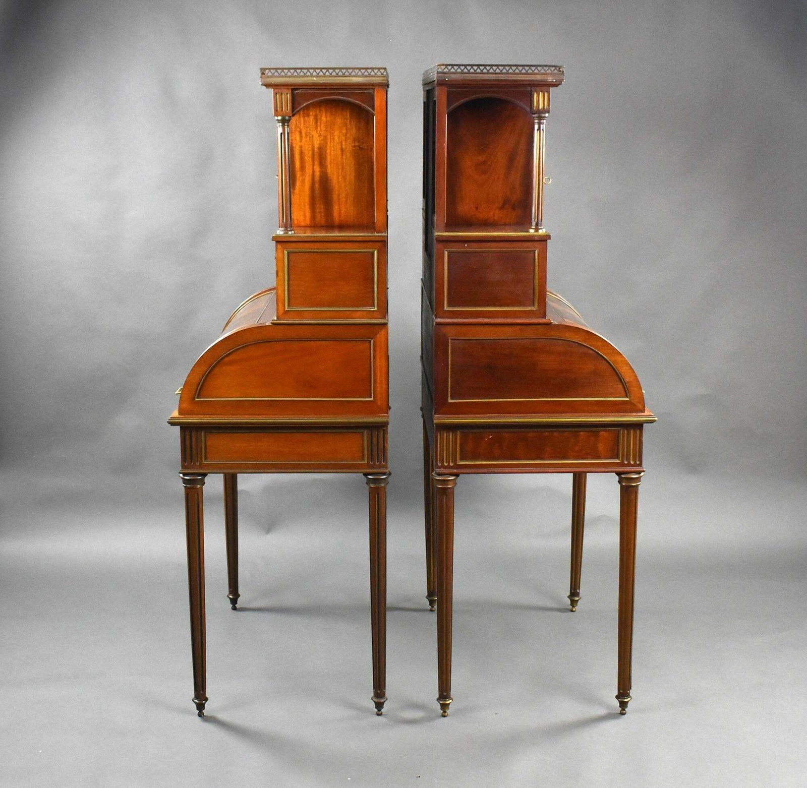 Pair Of 19th Century French Vernis Martin Cylinder Top Desks photo buy