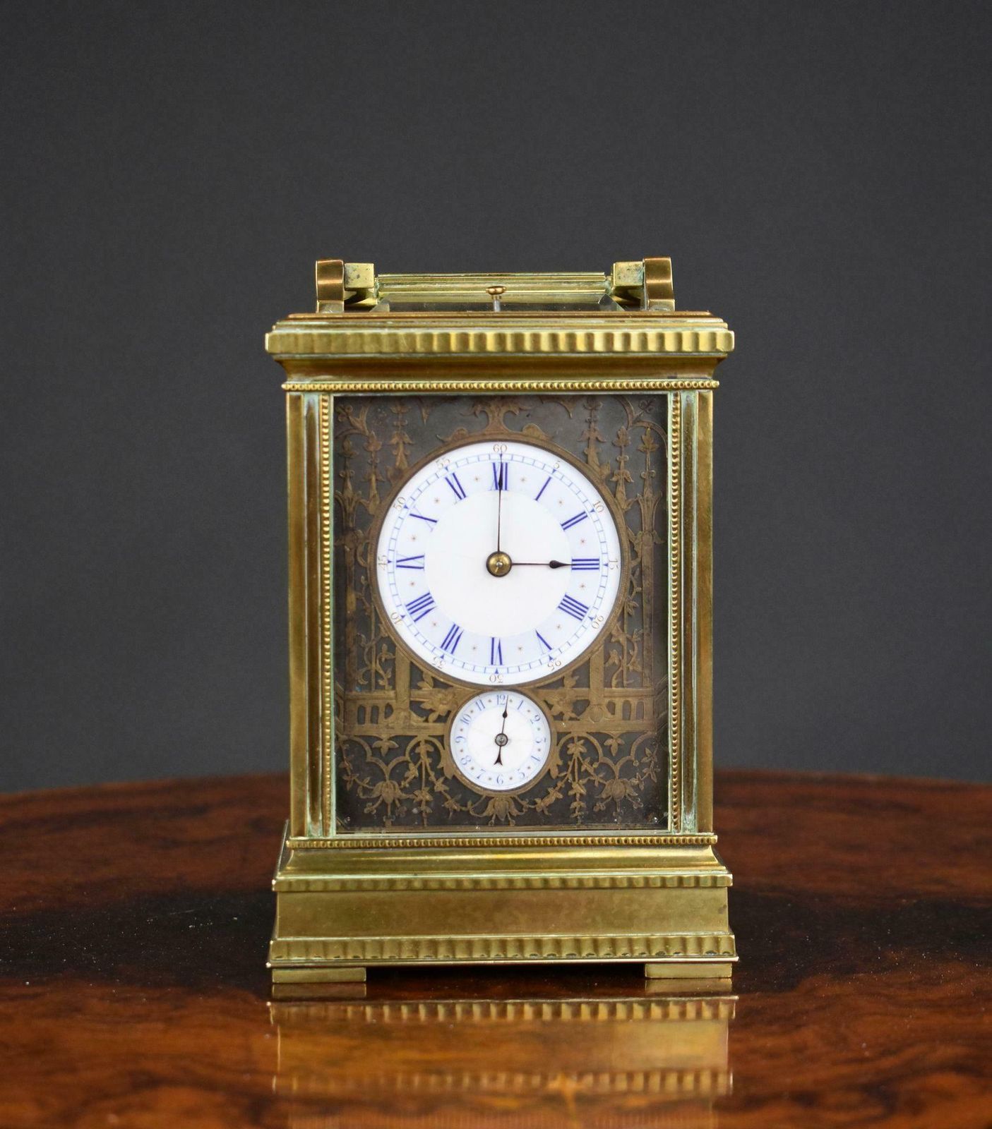 19th Century French Grand Sonnerie Carriage Clock, Hunt & Roskell photo for sale