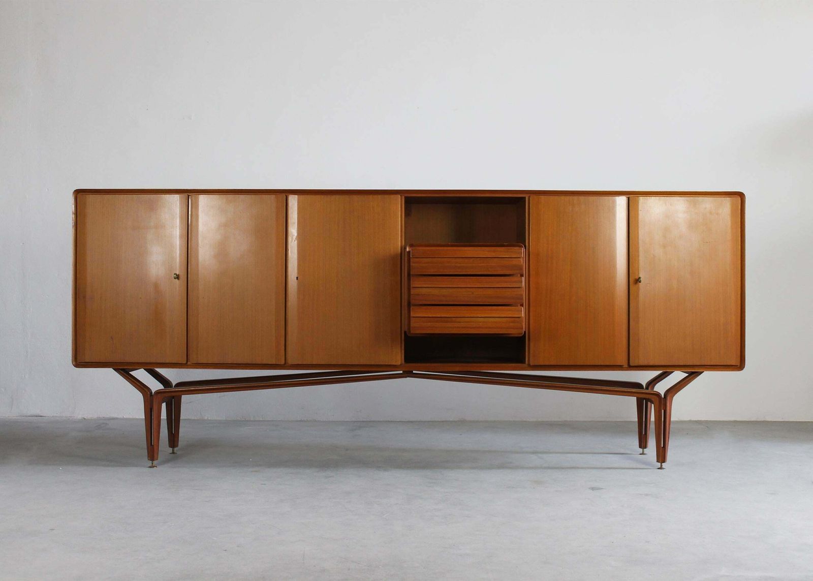 Galleria Mobili D'arte Sideboard With Doors And Drawers In Wood 1950s Italy