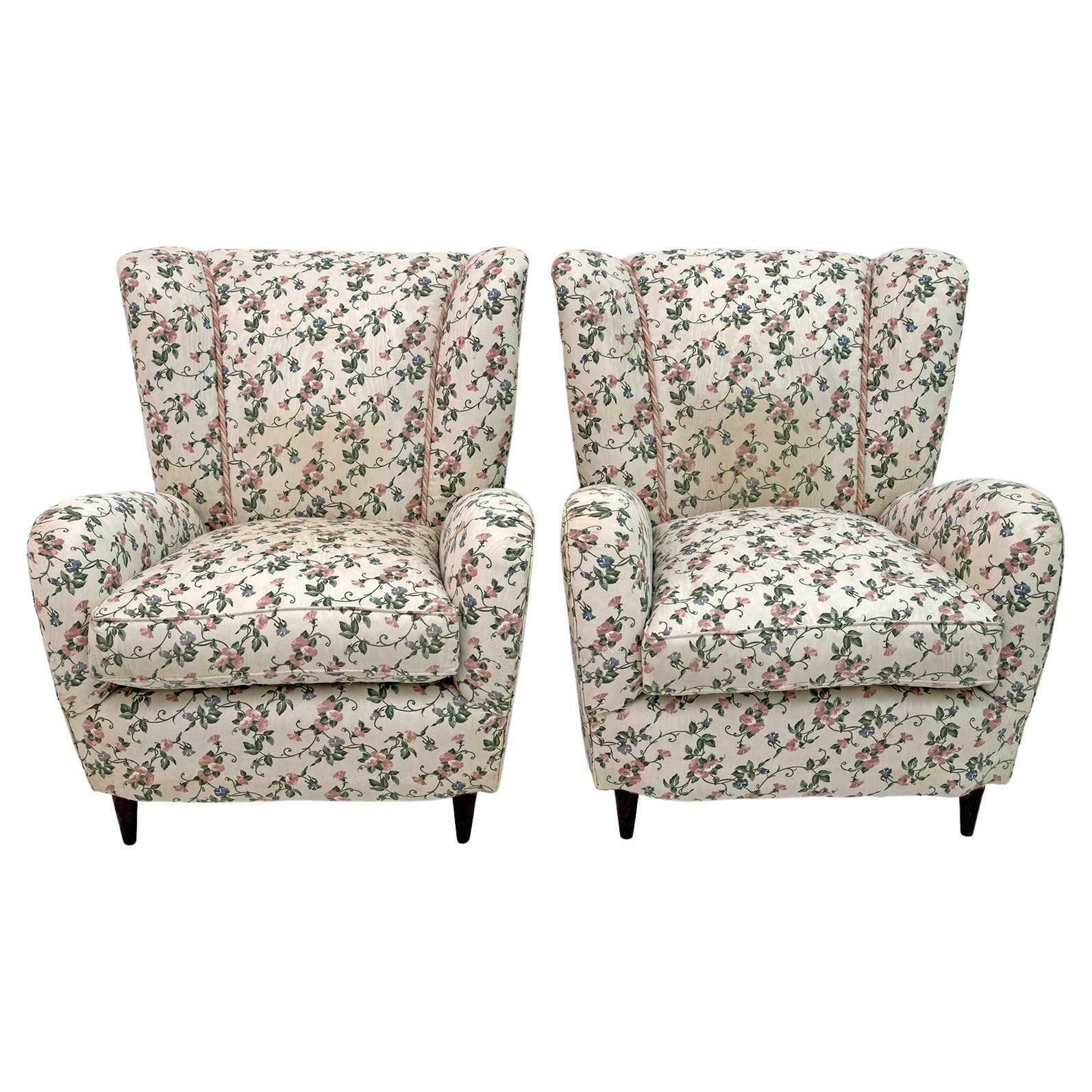 Pair Of Paolo Buffa Mid Century Modern Italian Armchairs, 1950s