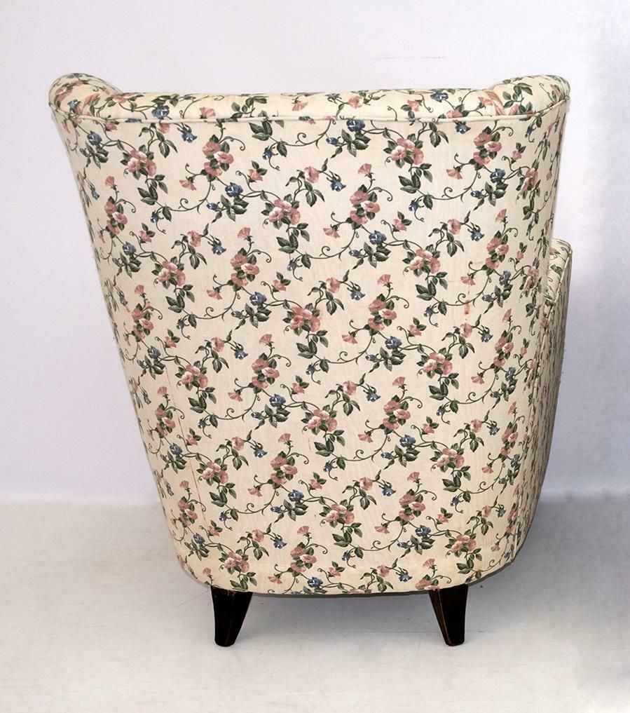 Furniture Pair Of Paolo Buffa Mid Century Modern Italian Armchairs, 1950s photo