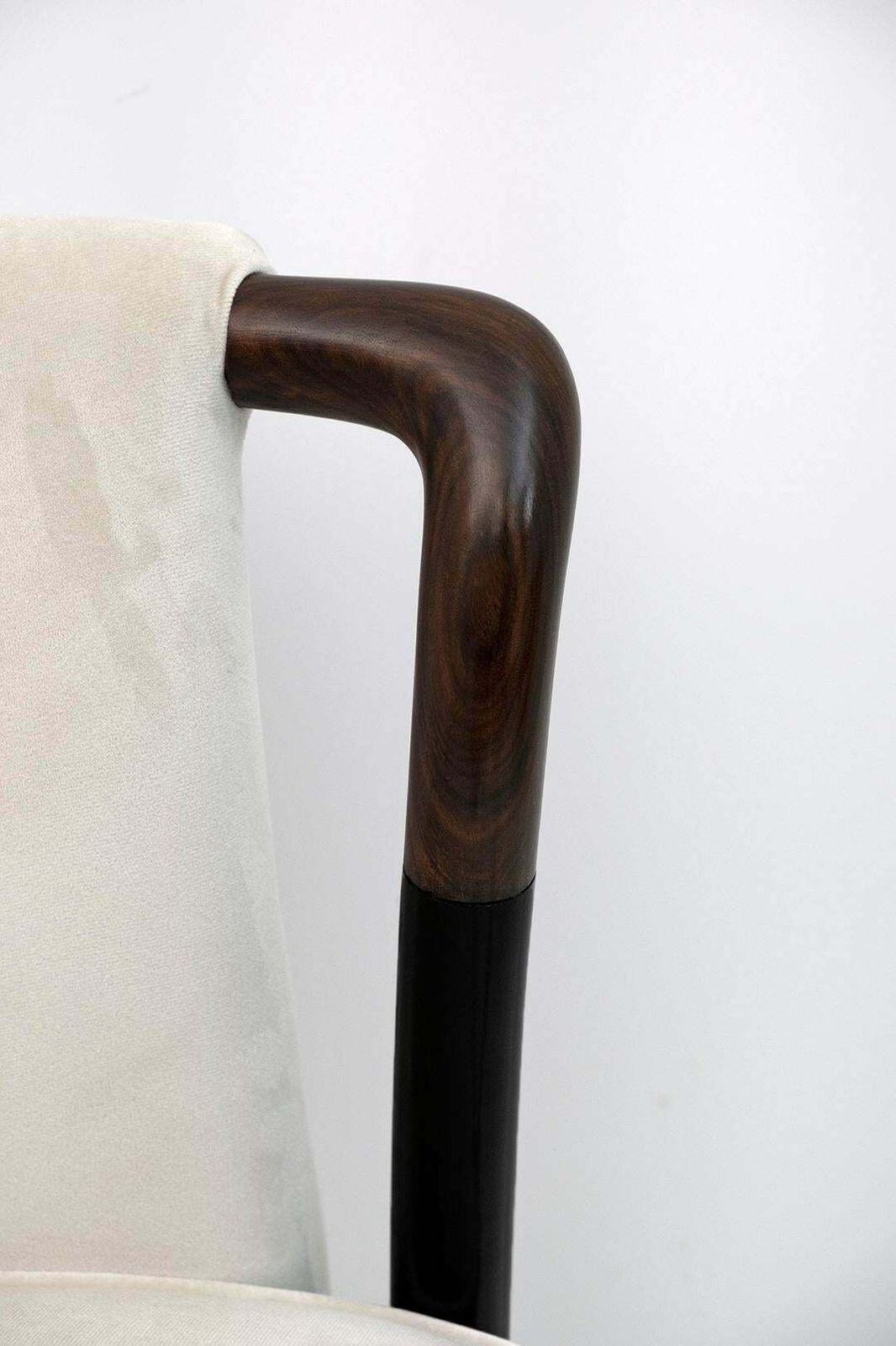 6723.0 Pair Of Giorgetti Italian Velvet Armchairs "Progetti", 1980s photo
