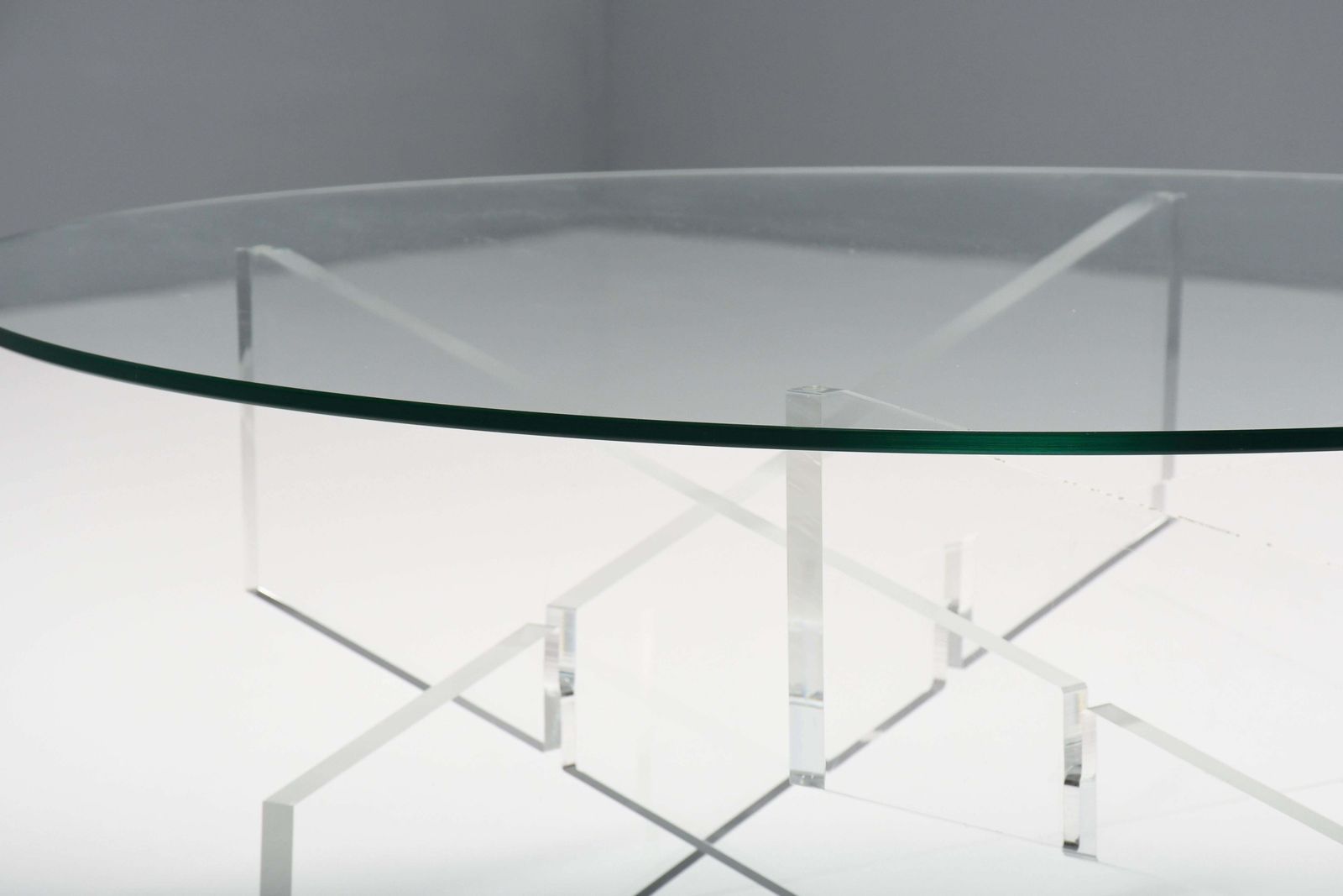 Graphic Lucite And Glass Coffee Table, Italy 1970s photo Furniture