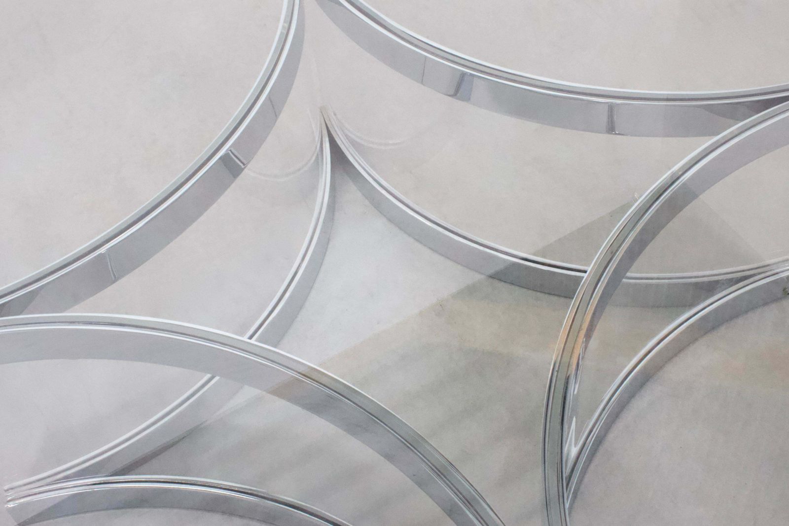 Lucite, Glass And Chrome Coffee Table By Alessandro Albrizzi, 1970s photo 3001.0