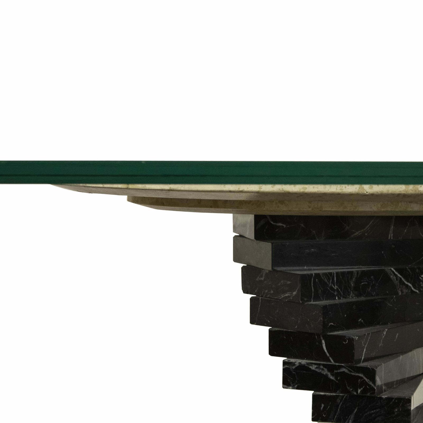 Mid Century Modern Marble And Glass Dining Table, Italy, 1970 photo 3406.0
