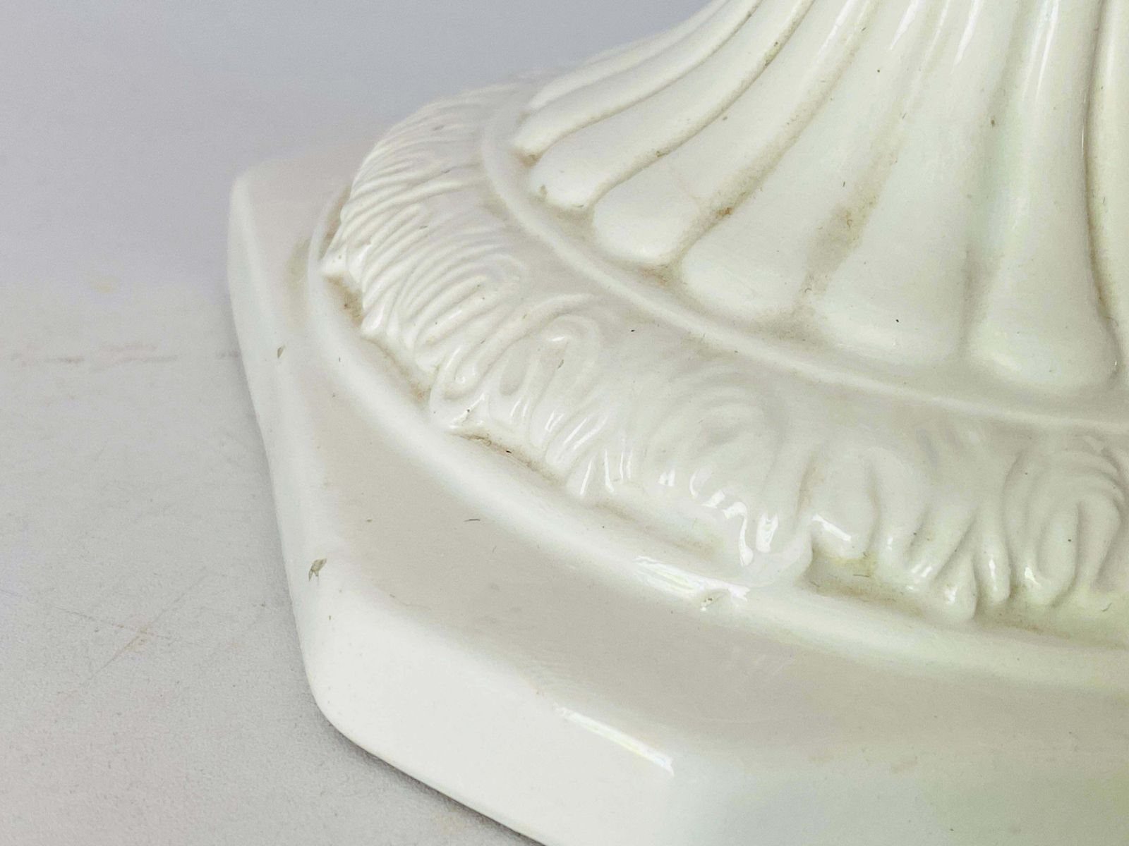 Italian White Glazed Porcelain Urn Vase Glased Porcelain By Bassano, Circa 1930 photo for sale