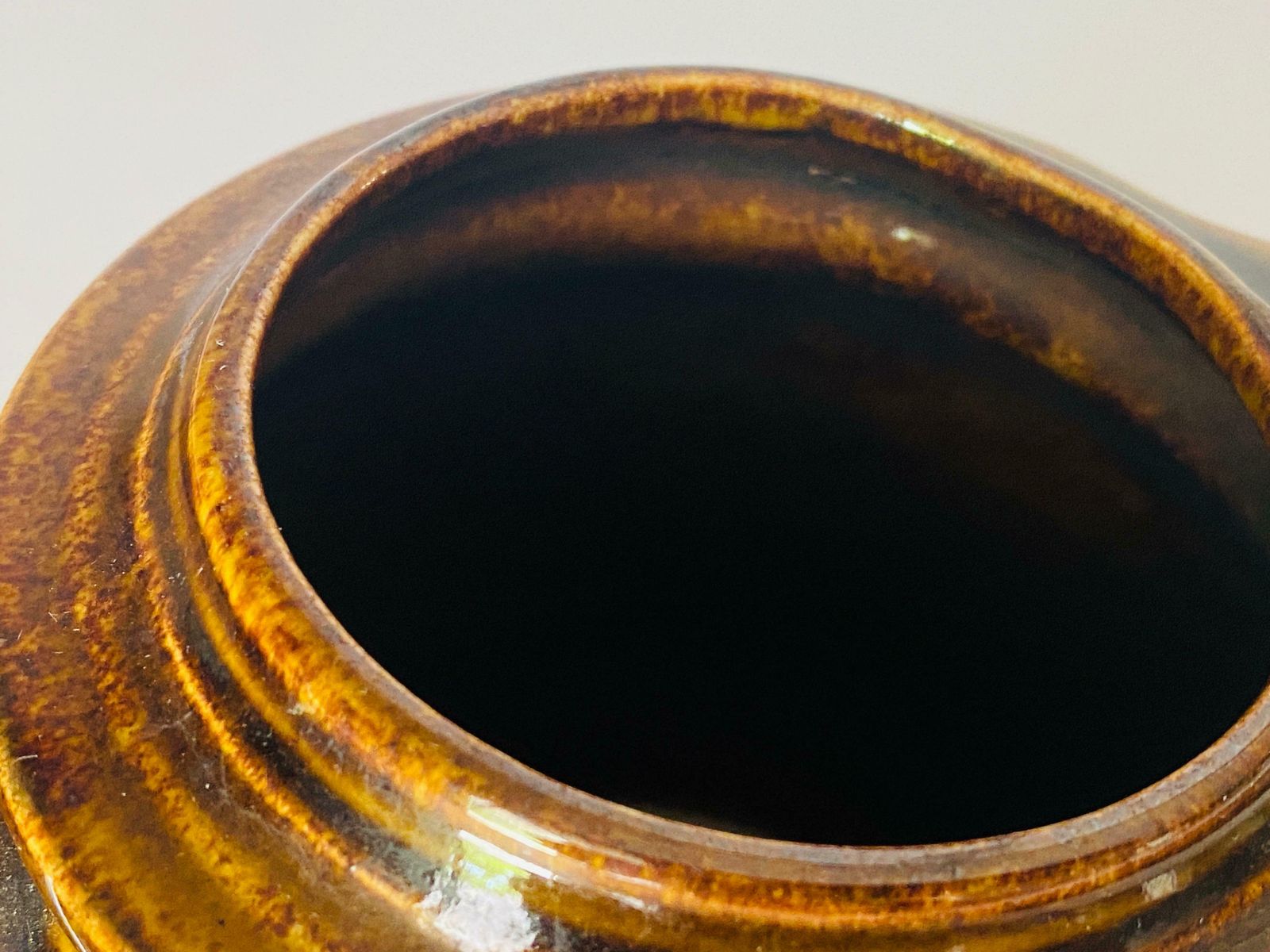 Teapot In Glazed Earthenware For Arabia Finland In Brown Color Midcentury photo vinterior