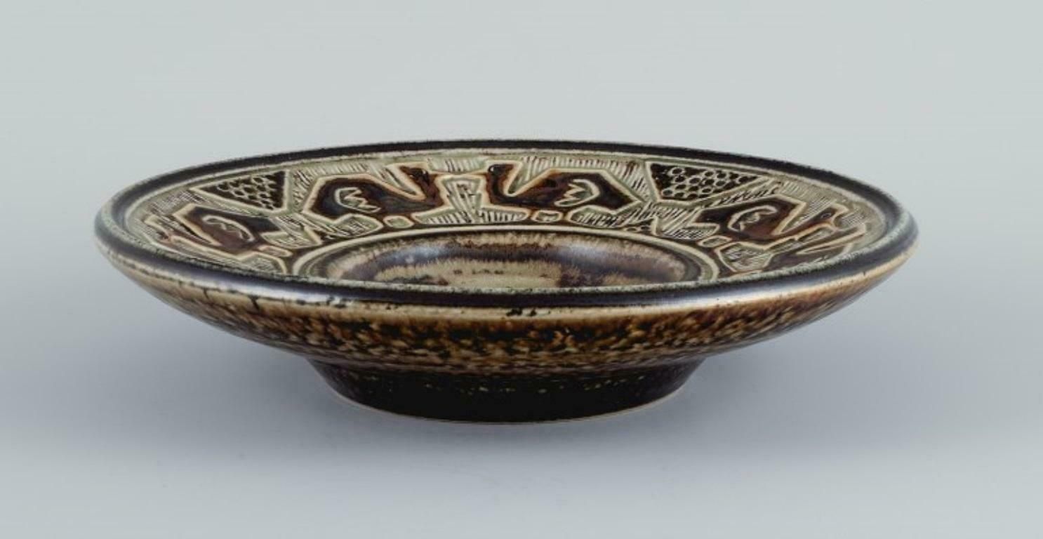 Jørgen Mogensen For Royal Copenhagen, Stoneware Bowl With Bird Motifs. photo furniture