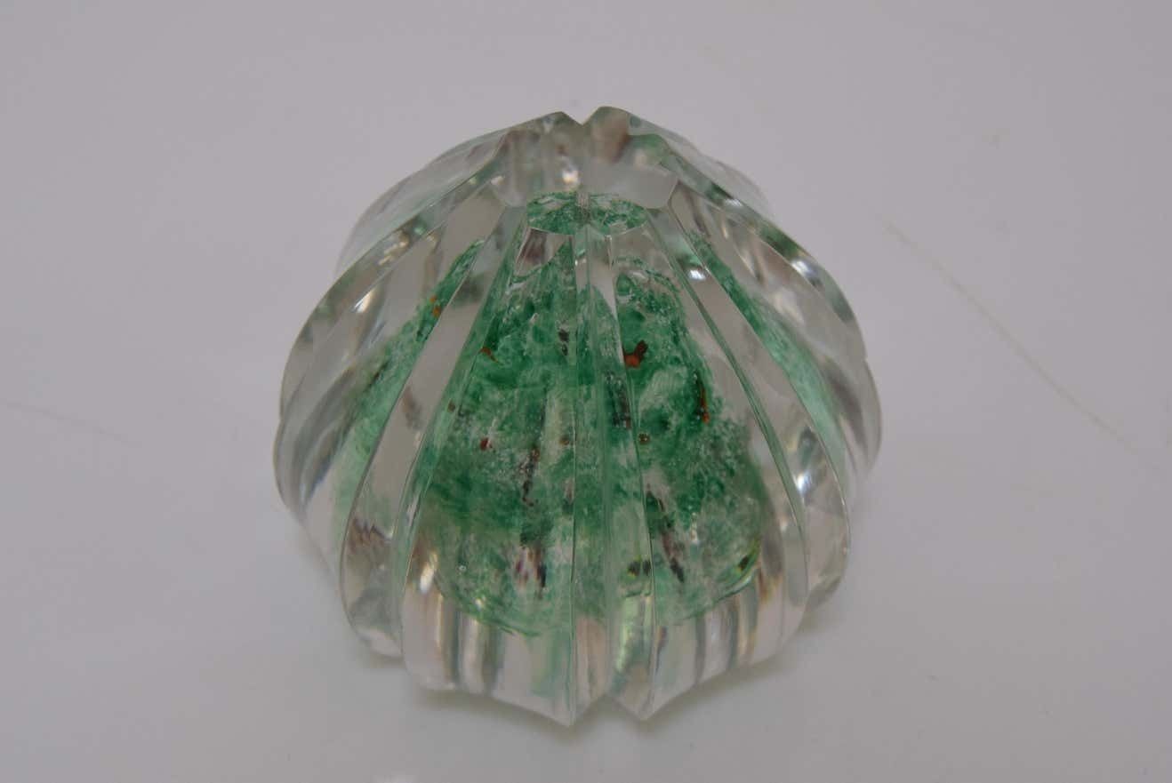 photo furniture Art Glass Paperweight, Glasswork Novy Bor, 1950s