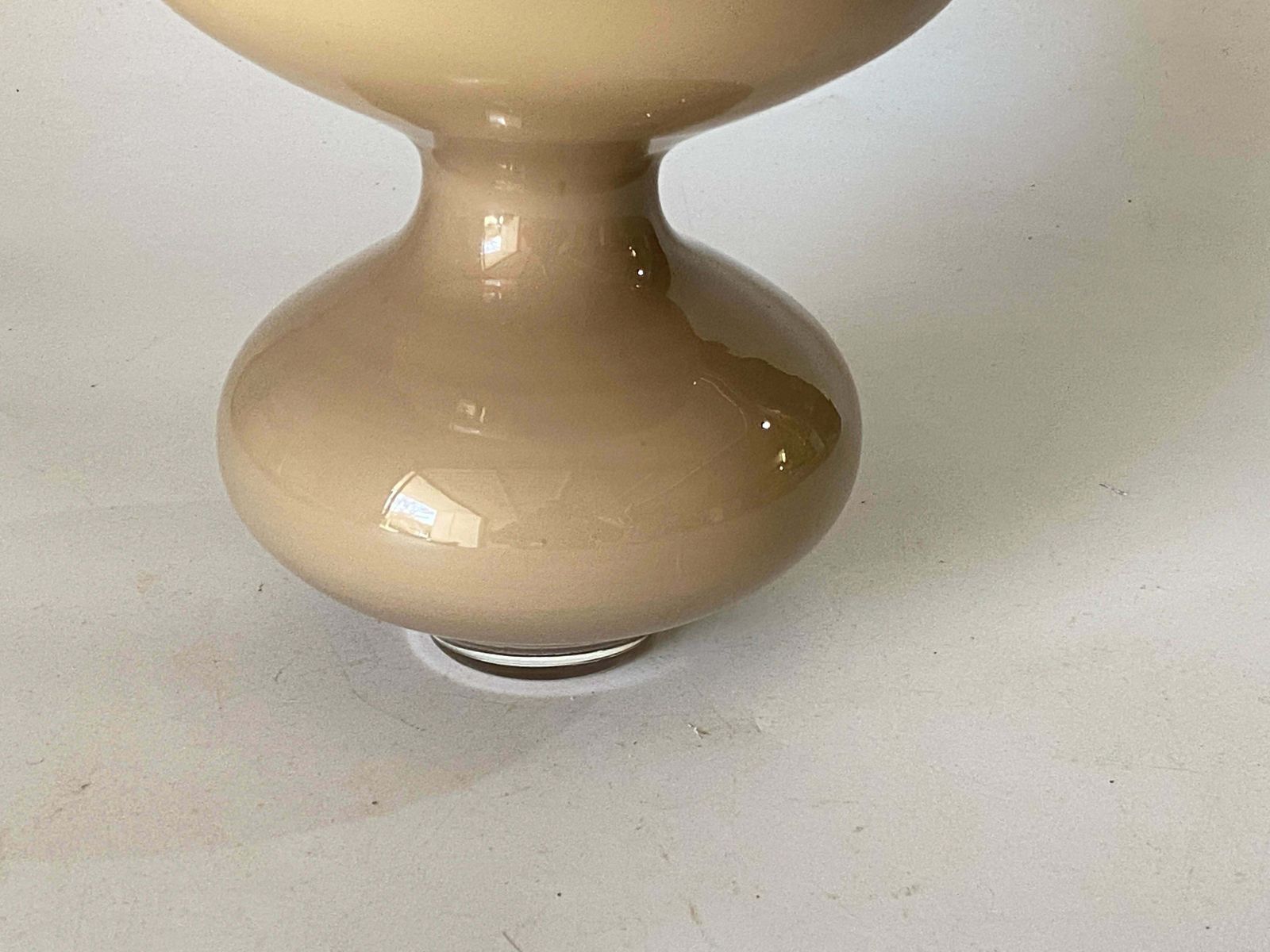 Opaline Vase Hand Made In Brown Colour Made In 1970 Italy photo vinterior