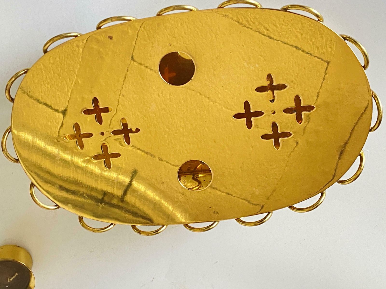 Platter In Brass, Candle Holder, Gold Colour, By Josef Frank 1940 photo furniture