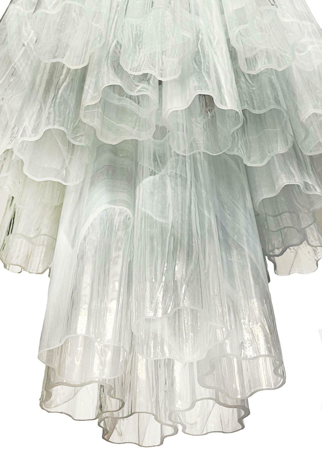 Elegant Glass Tube Chandeliers, 30 Albaster White Glasses photo Lighting