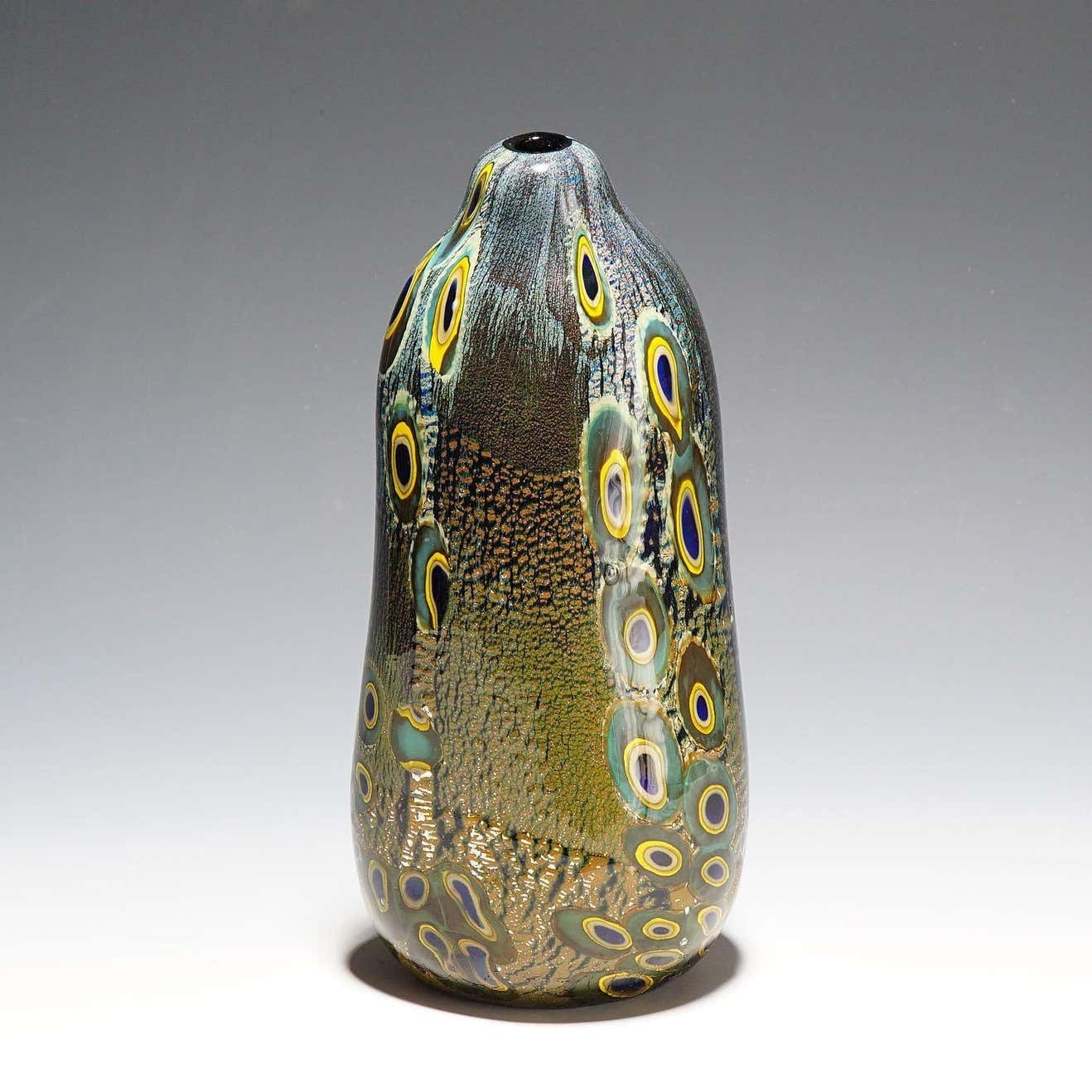 Large Art Glass Vase 'Yokohama' By Aldo Nason Murano photo for sale