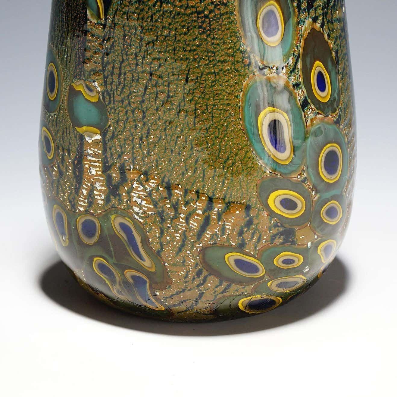 Large Art Glass Vase 'Yokohama' By Aldo Nason Murano photo 5933.0