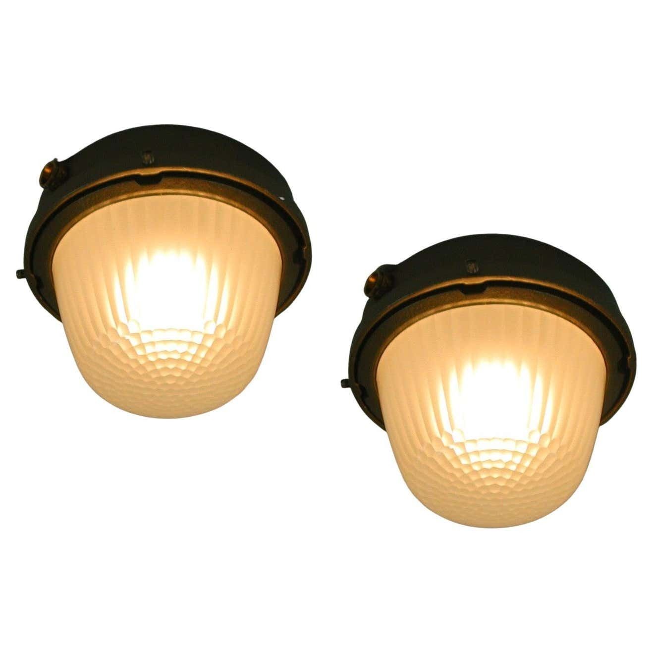 Maritime Holophane Sconces Wall Lights By Holophane, France 1950s, Set Of Two