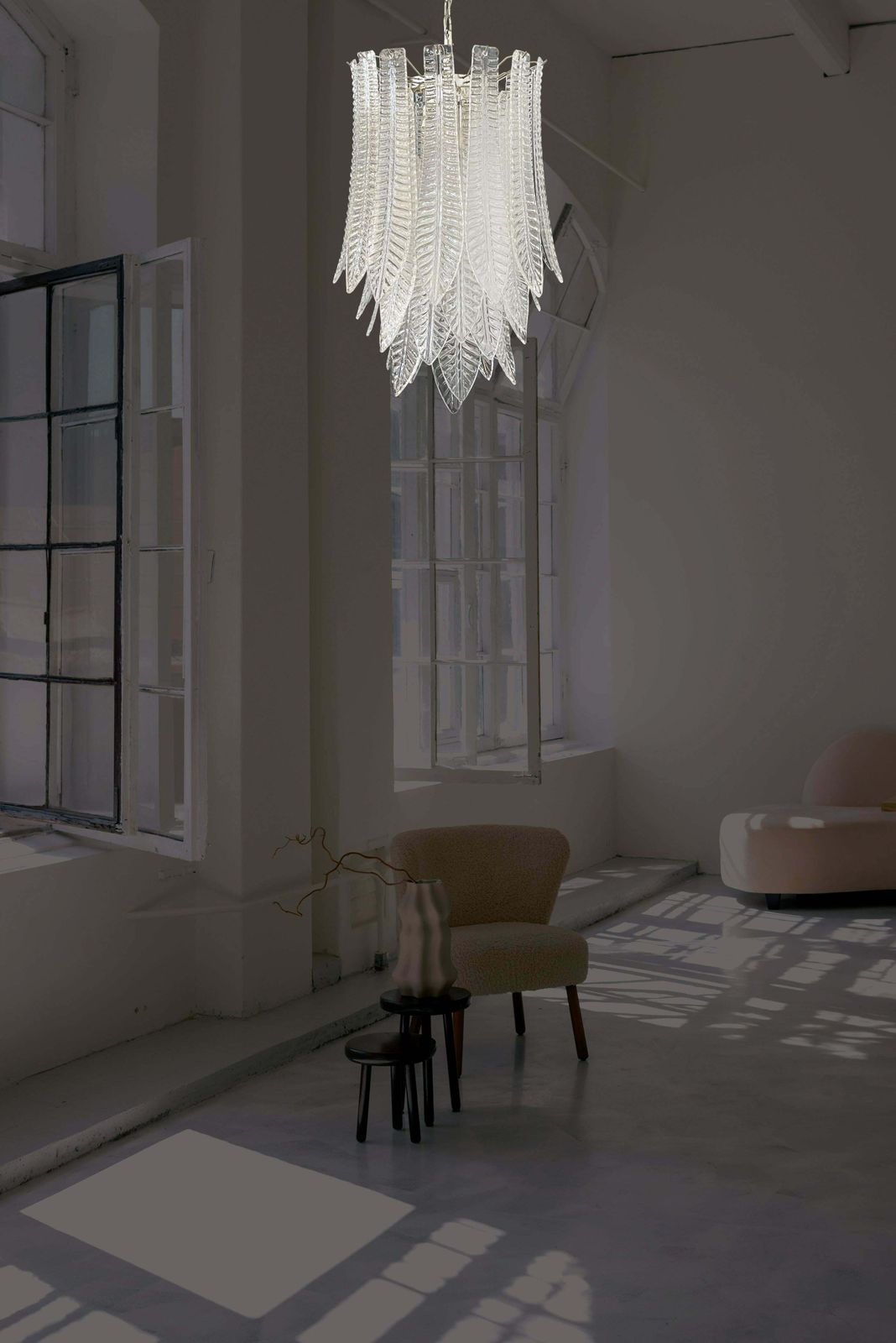 Amazing And Huge Italian Murano Felci Glass Chandeliers, 41 Glasses photo 4195.0