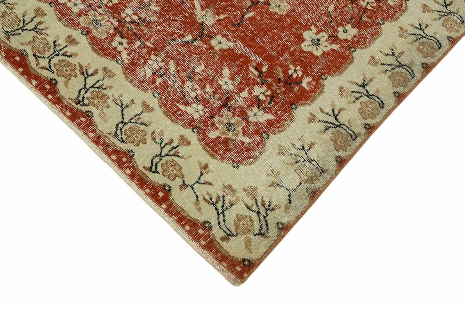 Handmade Turkish 1970's 155 X 258 Cm Beige Vintage Area Rug photo Textiles