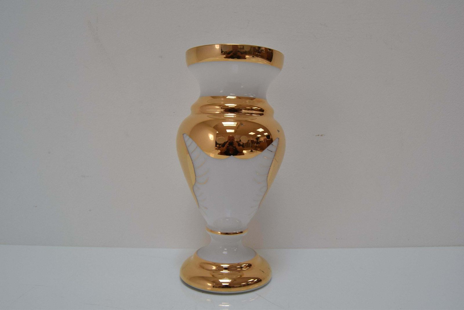 Art Glass Vase, Glasswork Novy Bor, 1960's. photo furniture