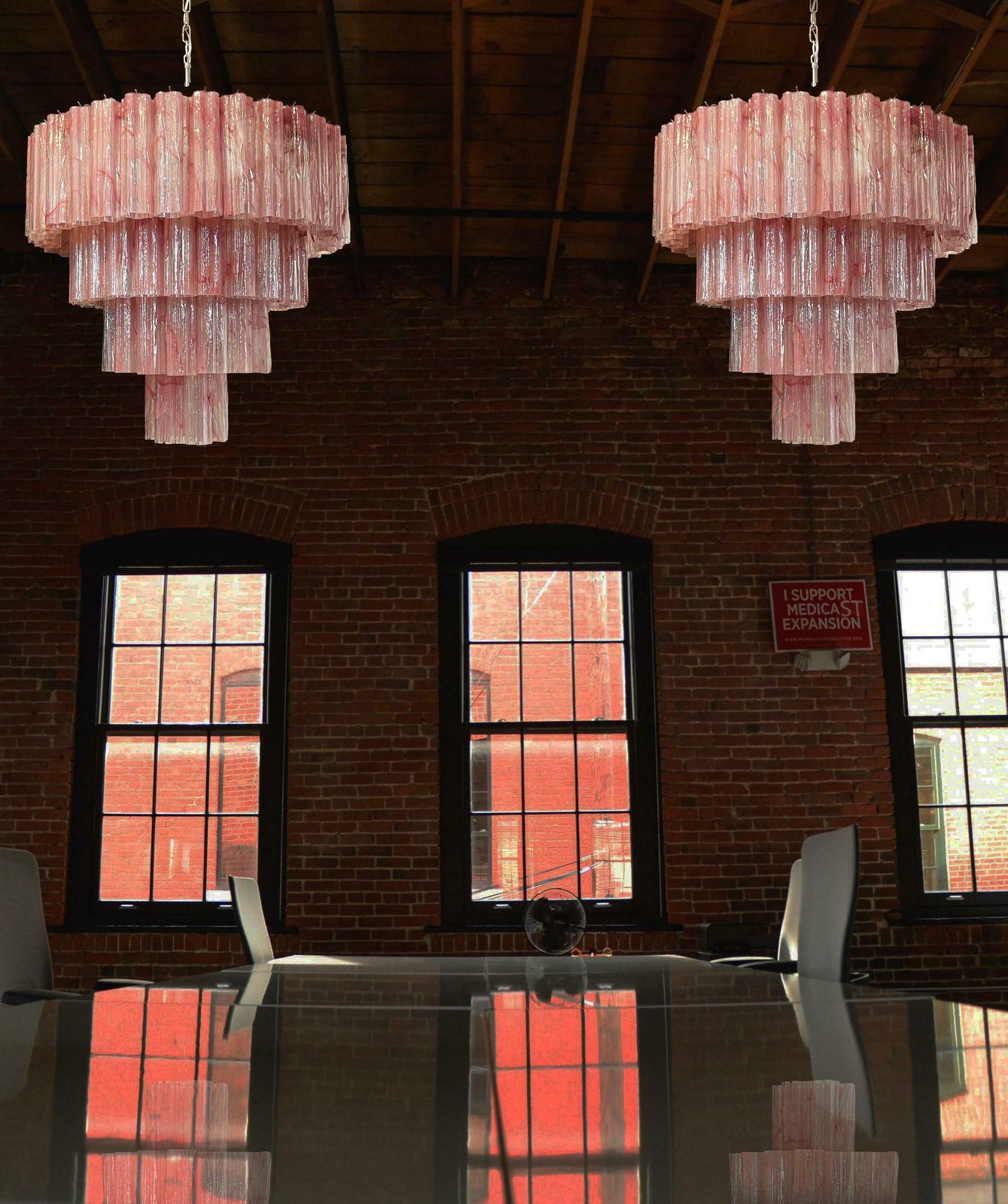 Stunning Vintage Murano Glass Tiered Chandelier   78 Alabaster Pink Glasses photo furniture
