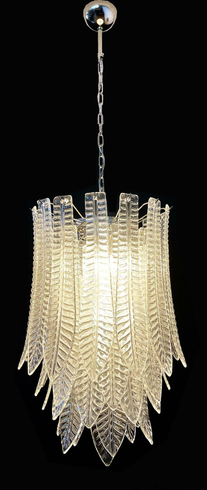 Amazing And Huge Italian Murano Felci Glass Chandelier   41 Glasses photo buy