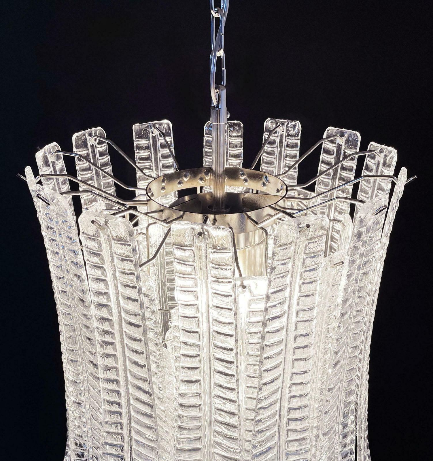 photo for sale Amazing And Huge Italian Murano Felci Glass Chandelier   41 Glasses