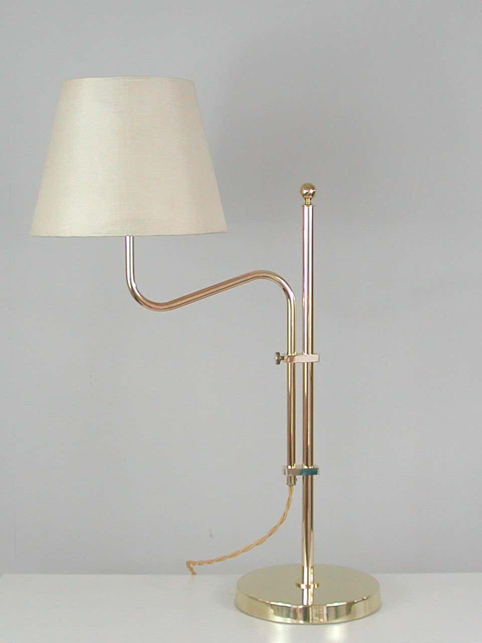 Adjustable Brass Table Lamp By Bergboms, Sweden, 1950s photo buy