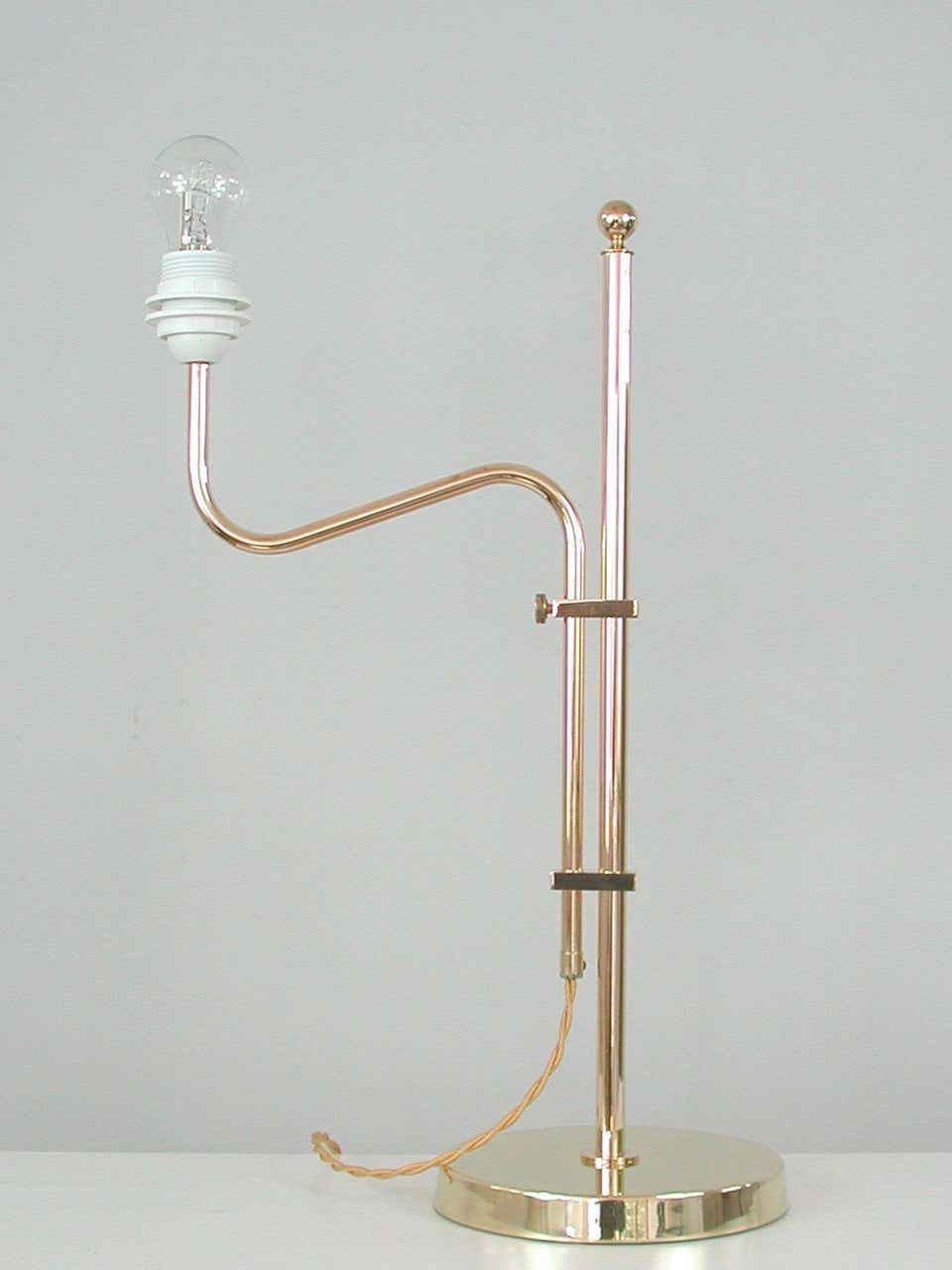 photo buy Adjustable Brass Table Lamp By Bergboms, Sweden, 1950s