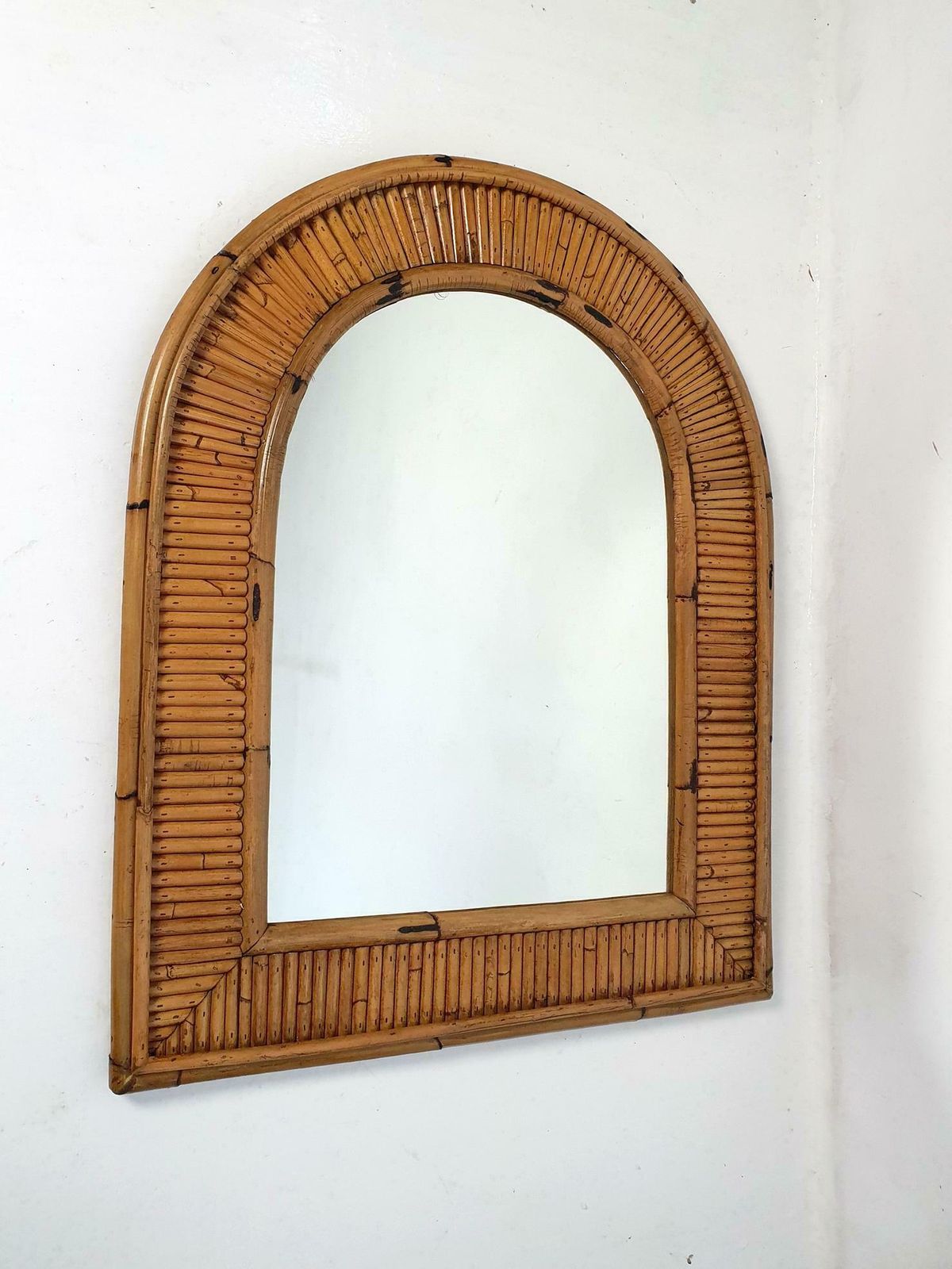 Arched Bamboo Mirror By Vivai Del Sud Italy, 1960s photo 3089.0