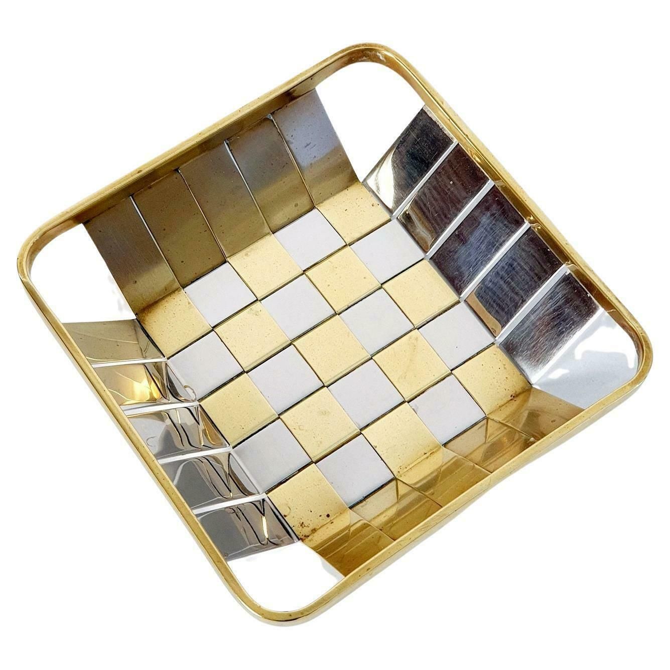 Italian Metal Basket 1970s, Vintage